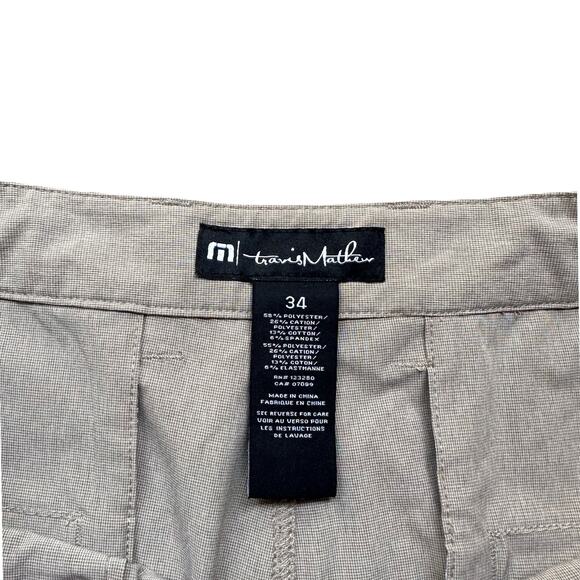 Travis Mathew Khaki 10" Breathable Performance Shorts Men’s 34 EUC - Picture 4 of 6